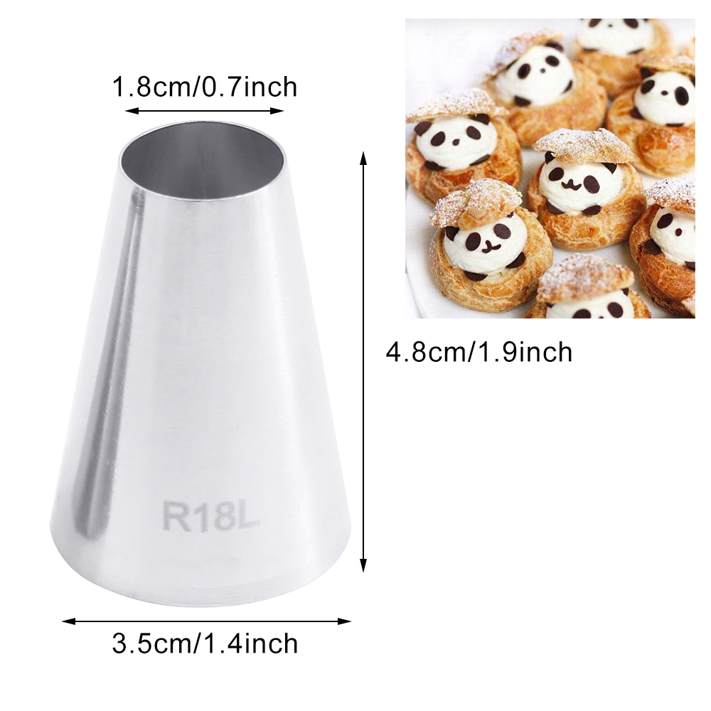 Boquilla de manga redonda de gran tamaño, herramientas de pastelería para crema y pasteles, puntas de glaseado de acero inoxidable para decoración de magdalenas,: Azul cielo