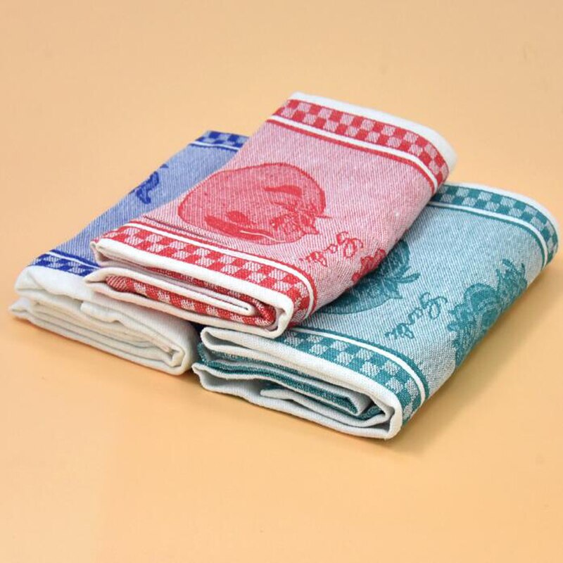 1Pc 45X70Cm Groenten Thee Handdoek Katoen Keuken Handdoek Garen Geverfd Gebreide Thee Servet