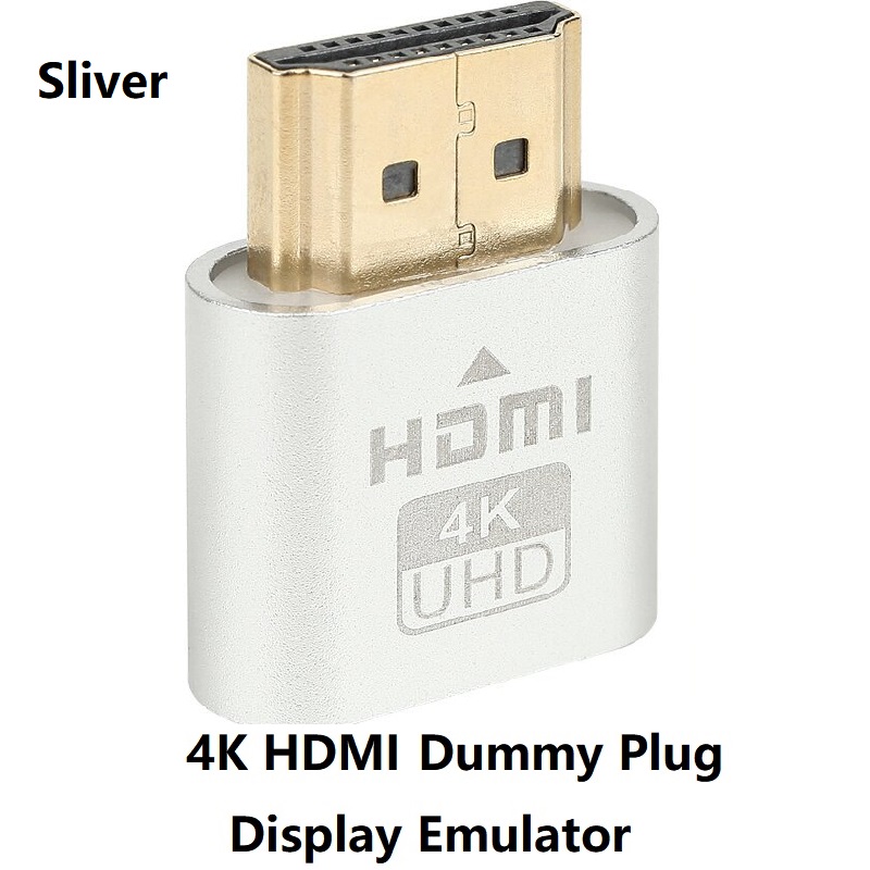 4K HDMI Dummy Plug DP VGA DVI Mini DP Display Emulator Virtual Monitor Headless Display Adapter EDID Emulator EDID Headless: Red