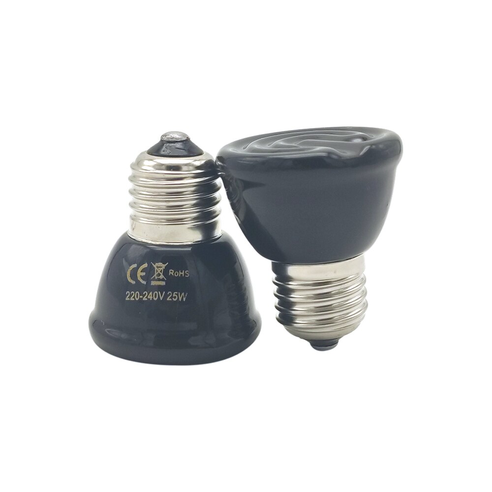 25W 50W 75W 100W E27 110~240V Pet Reptile Far Infrared Ceramic Heater Lamp Heat Emitter Light Bulb