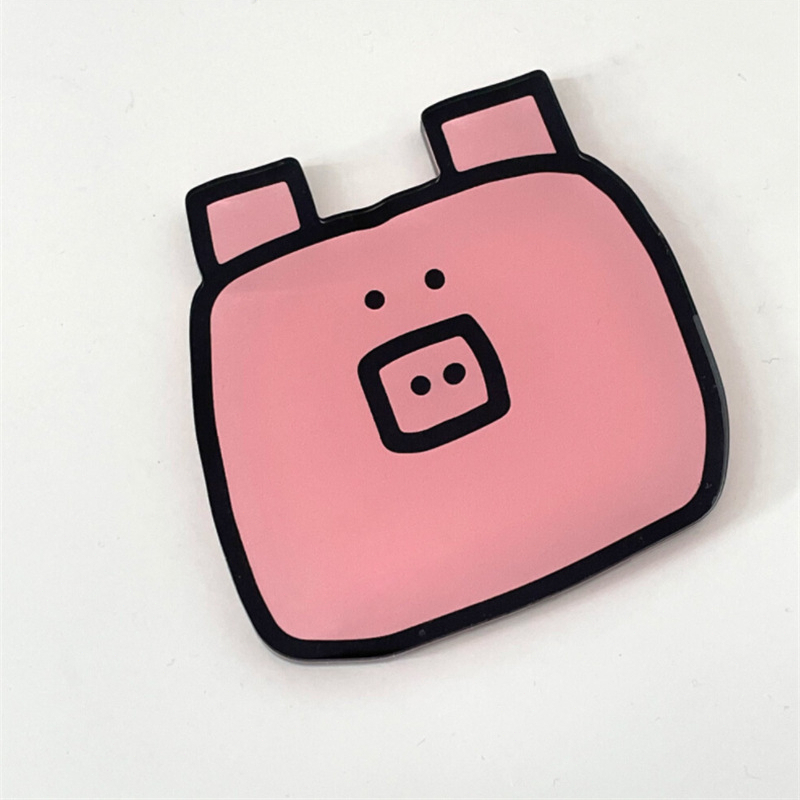 Posavasos acrílico antideslizante con almohadilla para taza de dibujos animados, resistente al calor, para escritorio, mantel individual para mesa, posavasos con aislamiento térmico