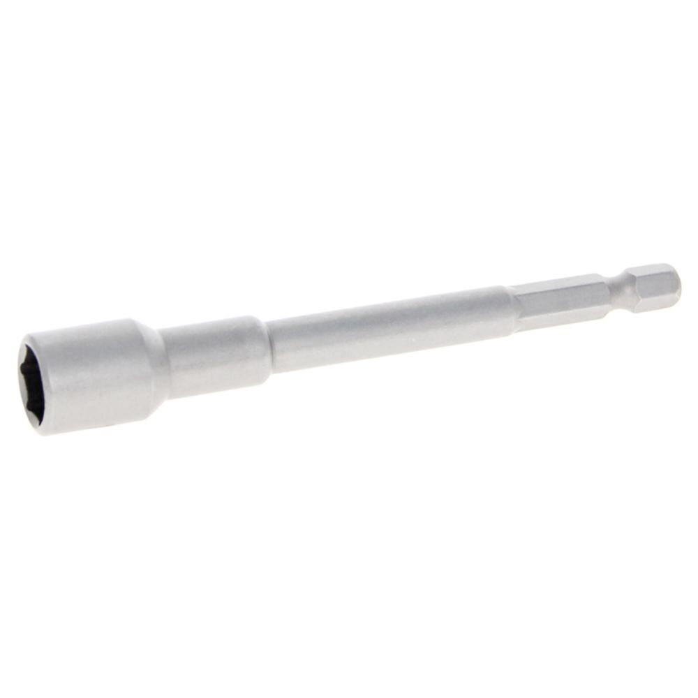Hand Tool 7 ~ 19 Mm Niet-magnetische Hex Socket 100 Mm Lange 1/4 "Metalen Impact moer Setter Driver Bit Adapter