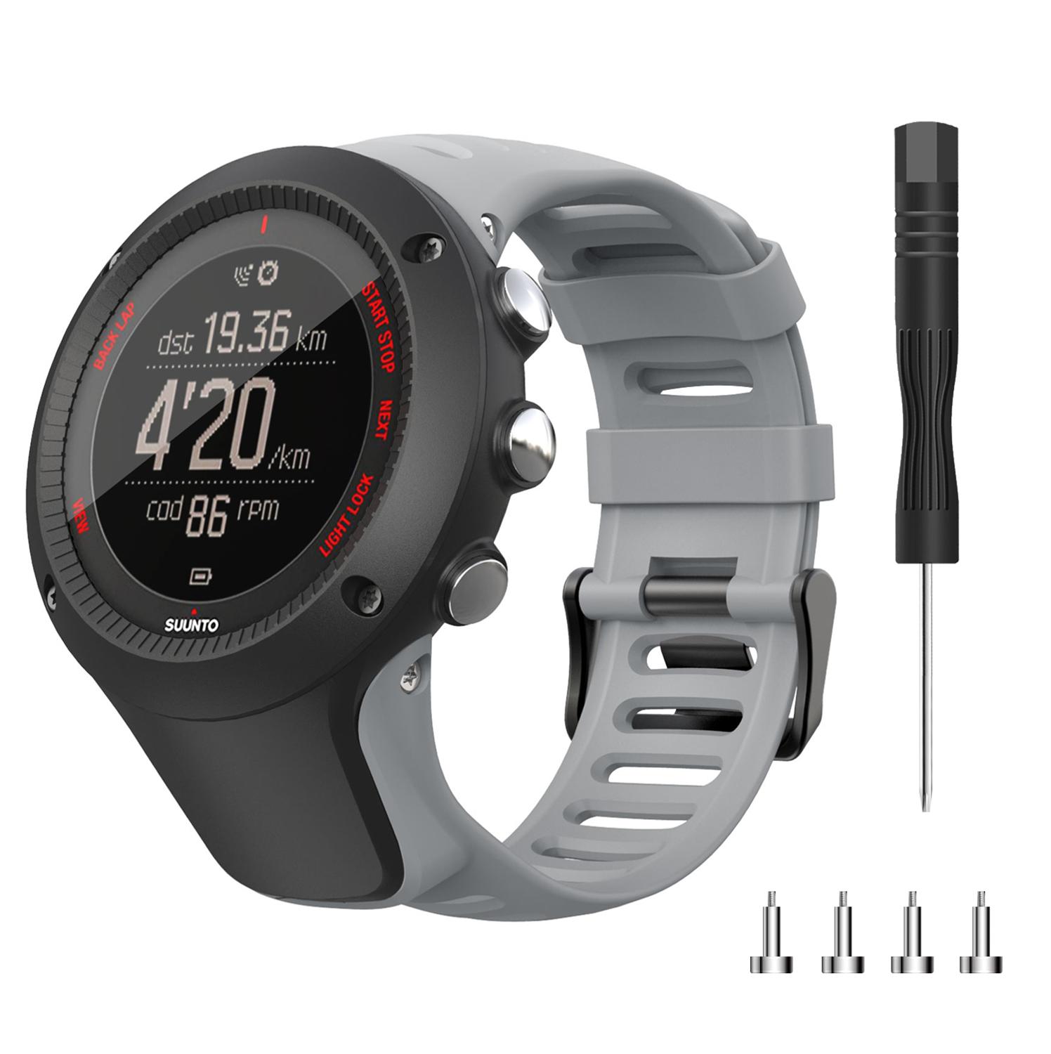 Correa de reloj deportiva para Suunto Ambit, pulsera de silicona transpirable, correa de reloj para SUUNTO Ambit1 Ambit 2 Ambit3: Verde