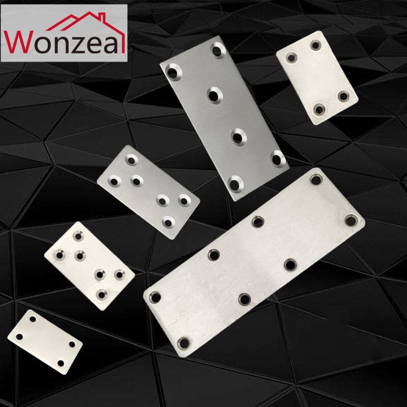 180 Degree Plane Stainless Steel Straight Strip Corner Bracket Angle Corner Connector Code Furniture Hardware