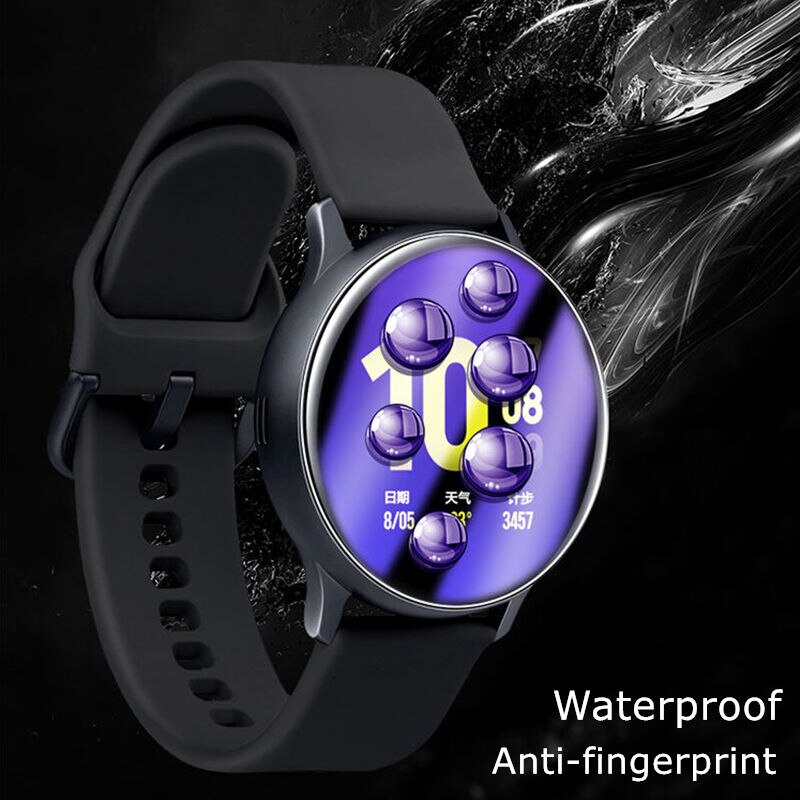 9D Soft Hydrogel Protective Film for Samsung Galaxy Watch Active 2 44mm 40mm Screen Protector Foil Scratch Resistant (Not Glass)