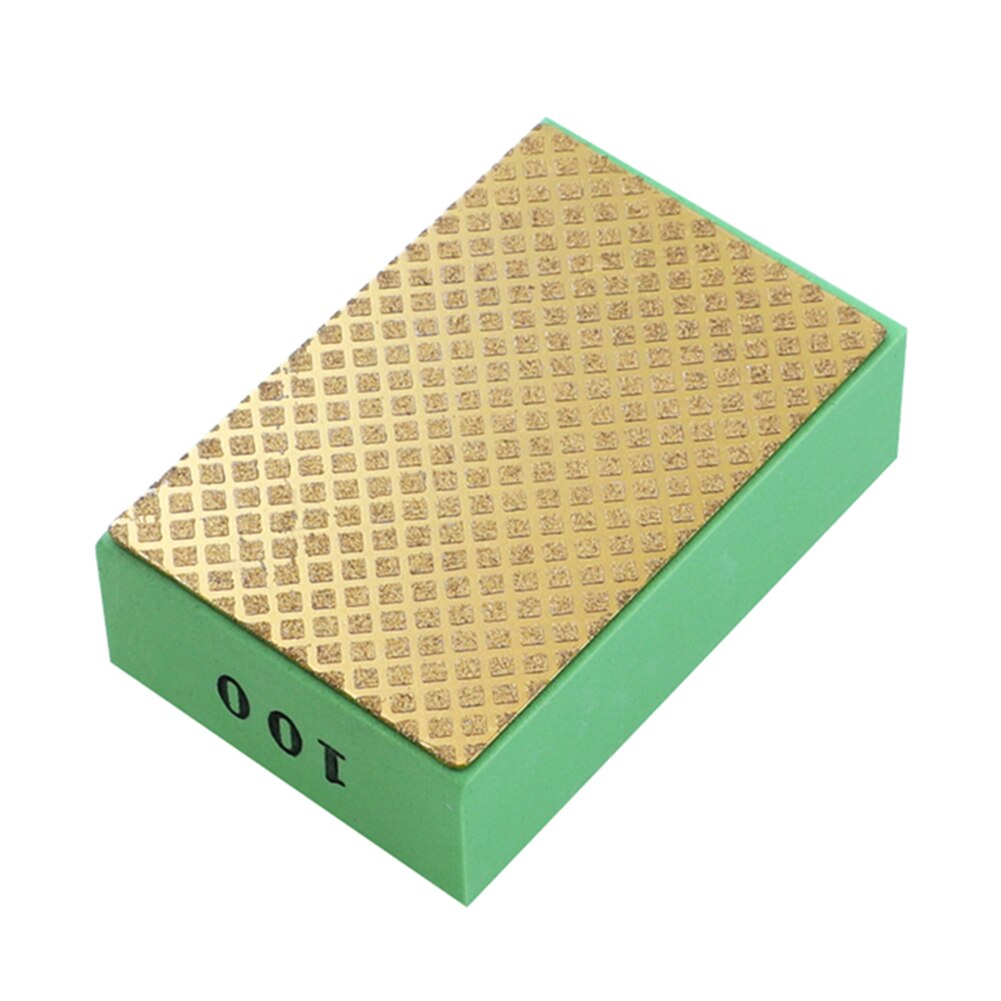 Diamond Hand Polishing Pads Tile Glass Grinding Block Pad Stone for Stone Polishing Tile Trimming Marble Abrasive Sanding Disc: Gold 100grit