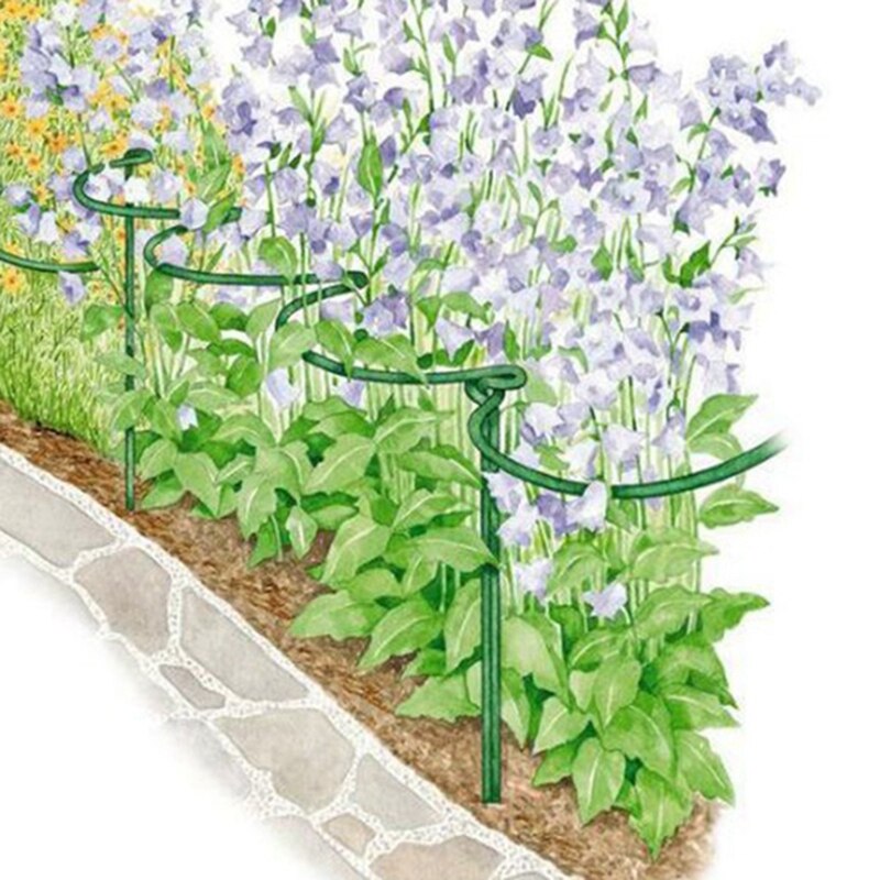 2PCS Semicircular Green Plant Ground Flower Stand Simple Support Flower Shelf Hydrangea Support Frame