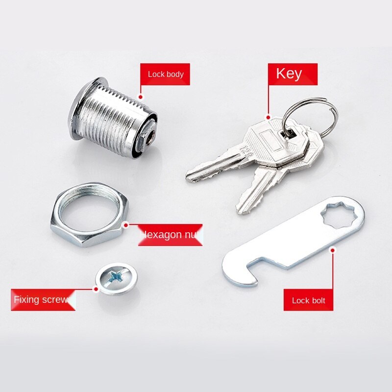 16/20/25/30mm 2 Keys Safe Cam Lock Office Door Cabinet Locker Letter Box Drawer Cupboard Wardrobe Safety Lock