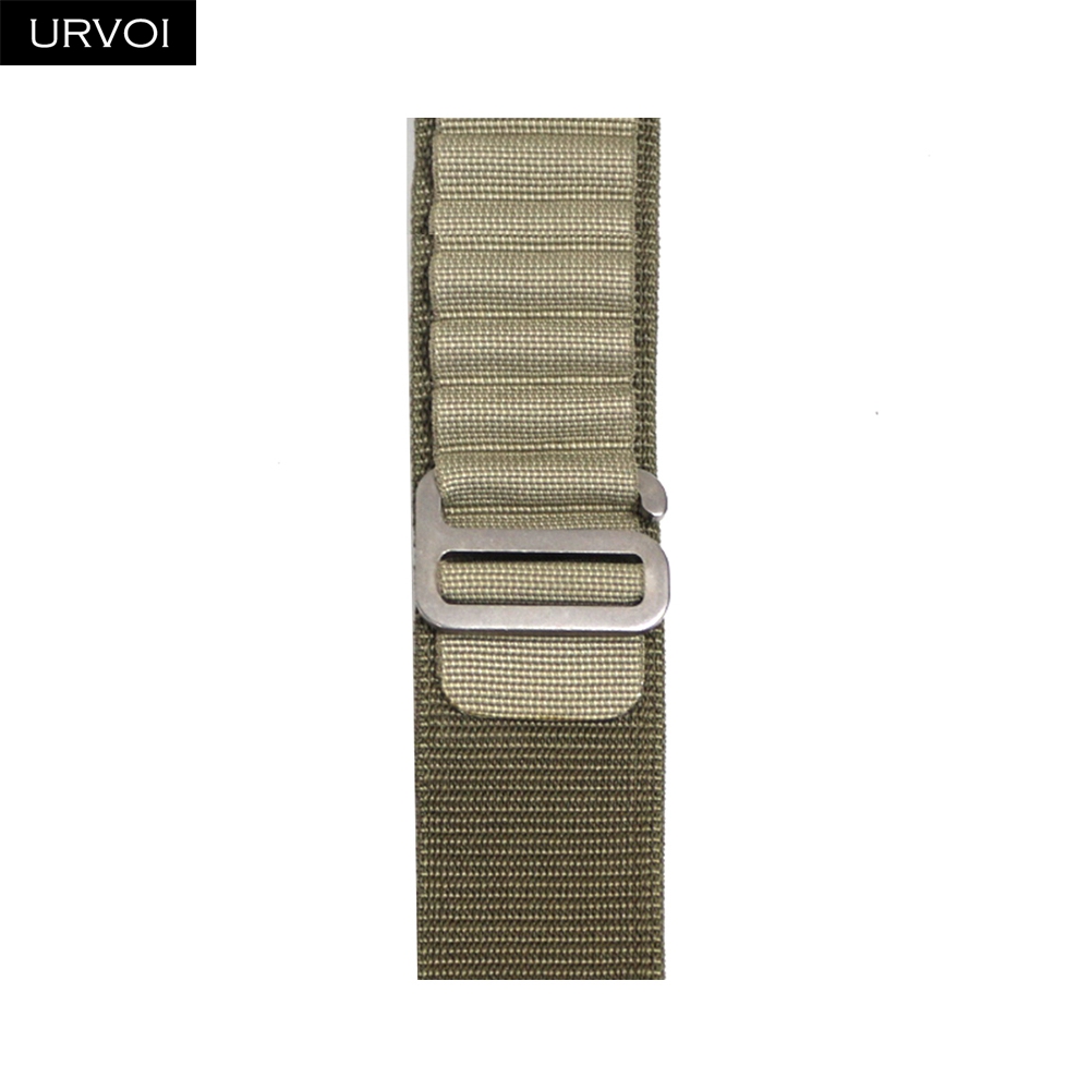 URVOI Band für Apfel Uhr Ultra 2 1 Armbinde Serie 10 9 8 7 6 SE alpin Schleife schwarz G-Haken-Verschluss gewebtes Polyester für iWatch 49 mm