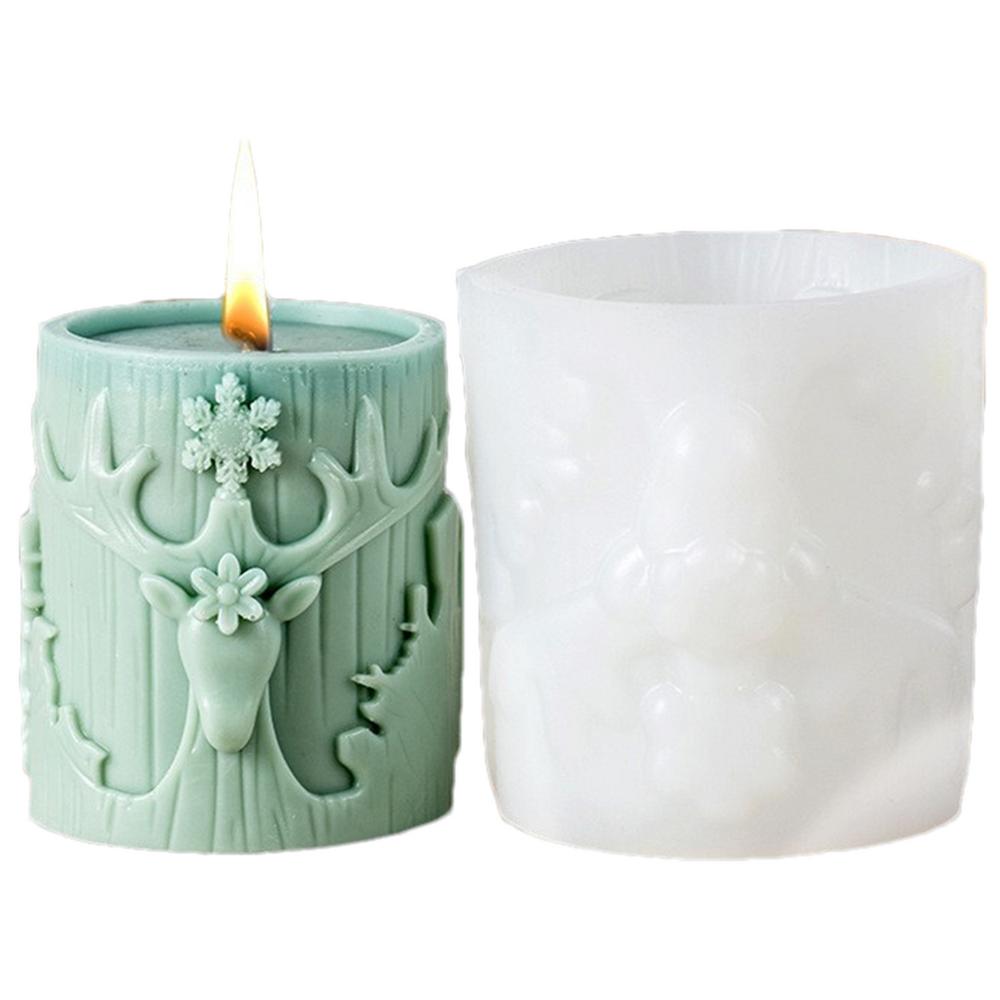 Formy silikonowe Choinka Świąteczne świece aromaterapeutyczne Formy impreza dekoracje Narzędzia szlifierskie Silikonowy filar Aromaterapia: Różowy