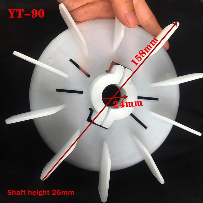 Heavy-duty Plastic Motor Cooling Fan; Adjustable Fan Impeller; Ideal for High-Temperature Hydraulic Motor Parts: GRAY