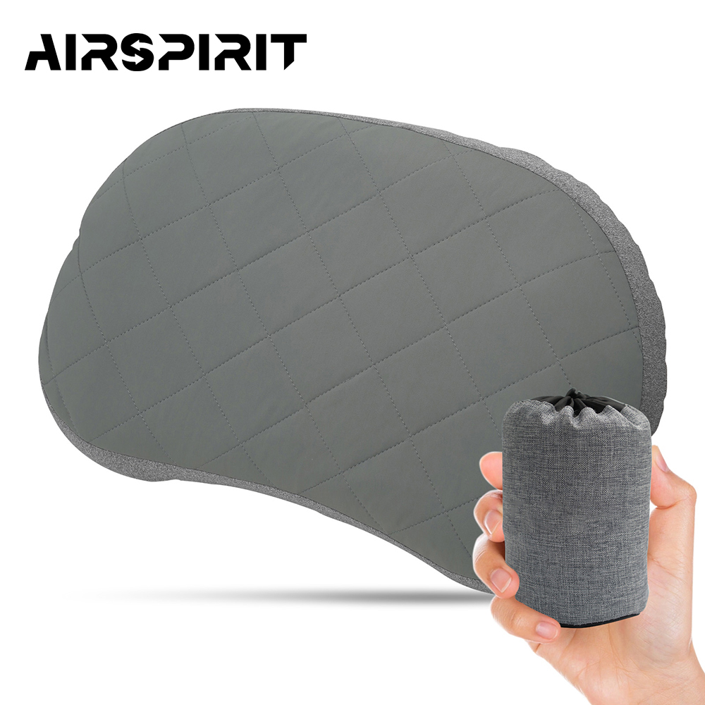 AIRSPIRIT Draagbaar opblaasbaar kussen Kampeeruitrusting Samendrukbaar opvouwbaar luchtkussen Buiten beschermend toerisme Slaapuitrusting