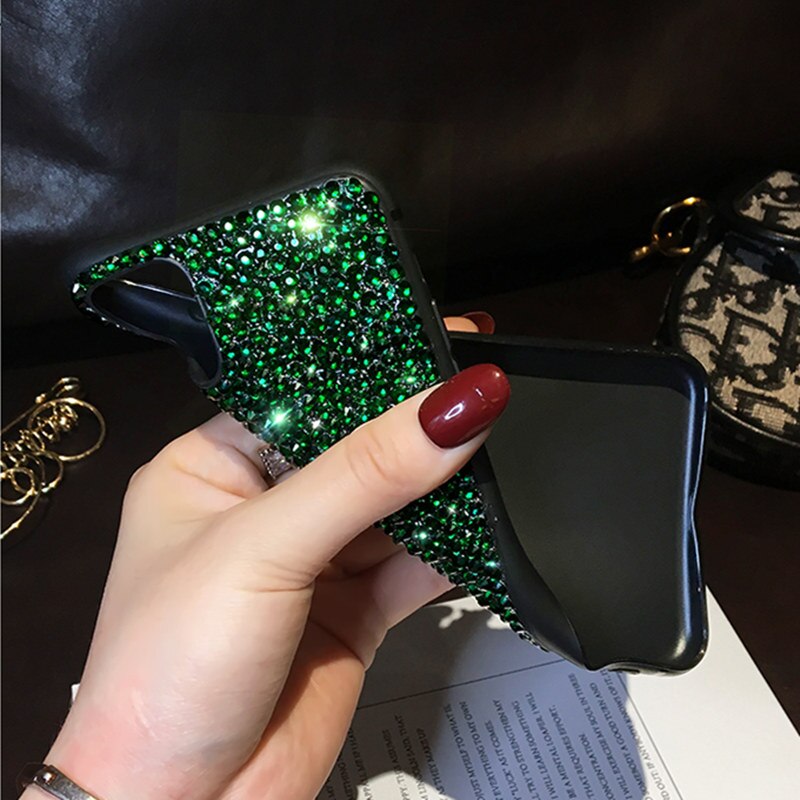 Strass Diamant TPU Souple De Luxe Bling étui pour iPhone 6 6S 7 8 Plus Couverture Arrière Antichoc Pour iPhone 11 Pro X XR XS Max Coque