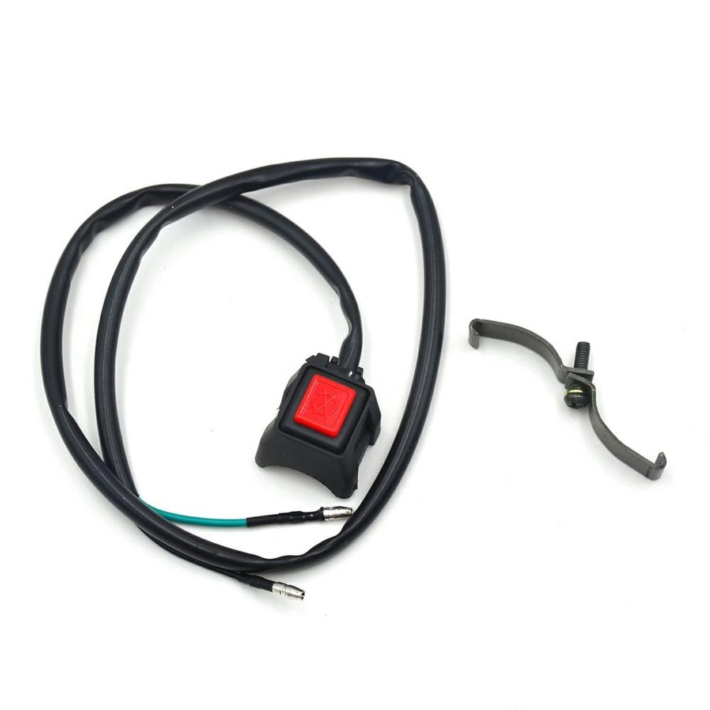 Universal Motorcycle Dirt Pit Quad Bike On Off Kill Stop Button Switch Electric Start Flameout Horn Switch With Wire