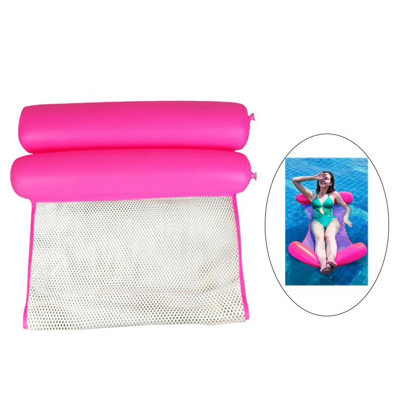 Inflatable Pool Mattress Summer Swimming Pool Water Floating Hammock Float Lounger Bed Pool Beach Party Inflatable Chair: 130x70cm Pink