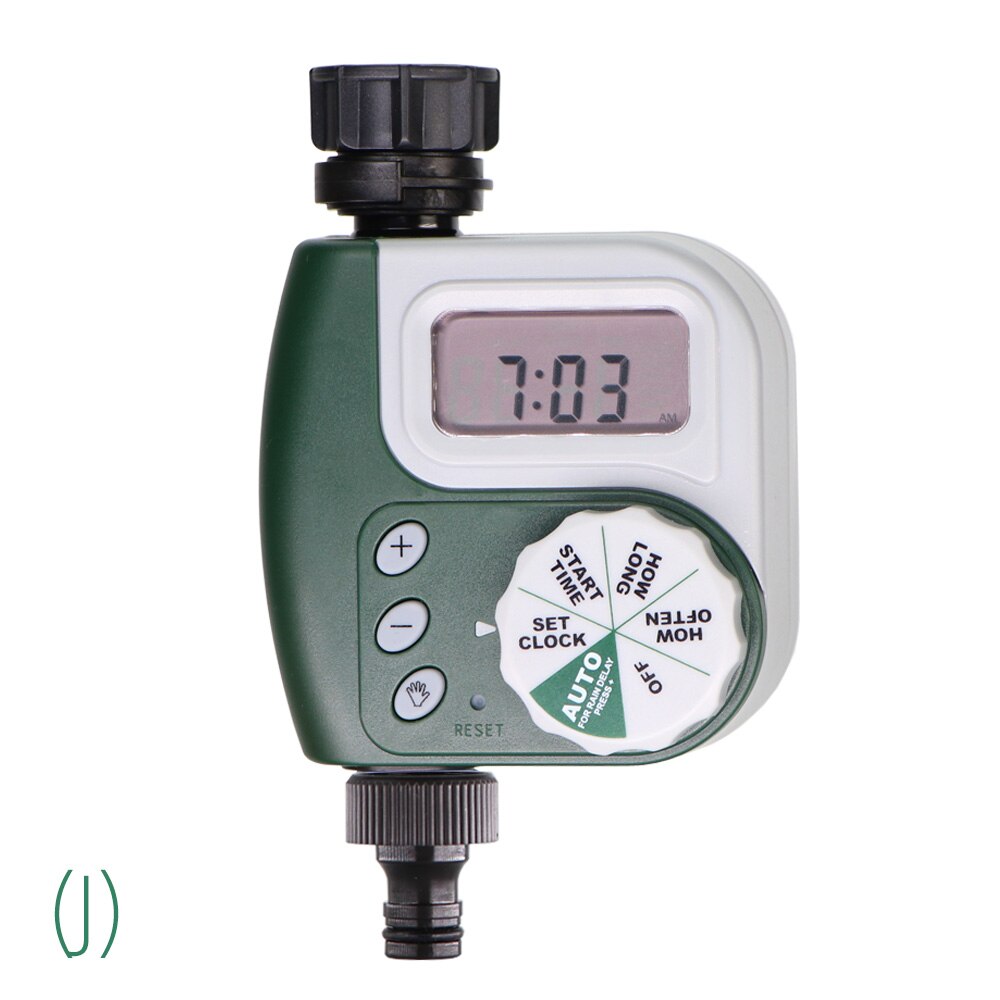 Garden Watering Timer Home Indoor Outdoor Timed Irrigation Controller Double Dial Timers Programmable Sprinkler Electronic Valve: J