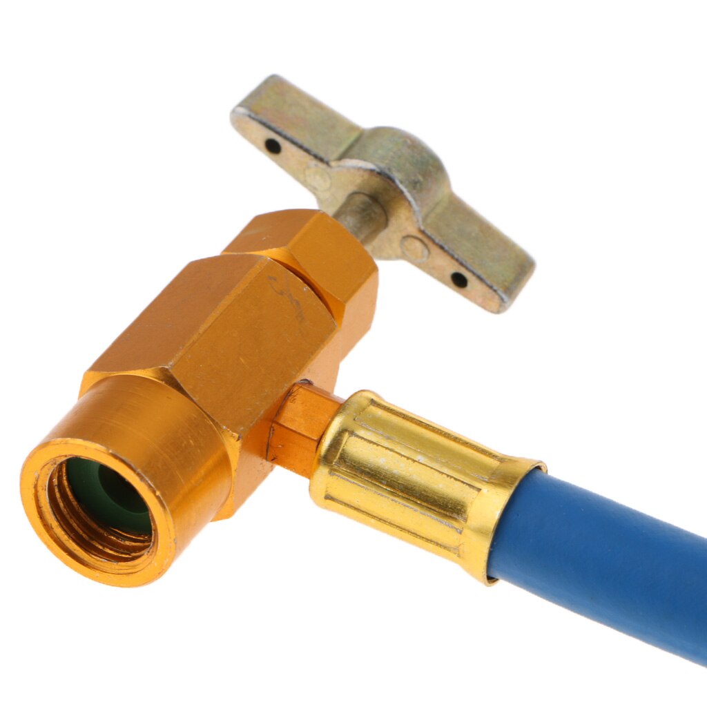 R-134 Air Conditioning Refrigerant Charging Hose with Gauge R-134a Can to R12/R22 Port A/C Air Conditioning Recharge Hose Pipe