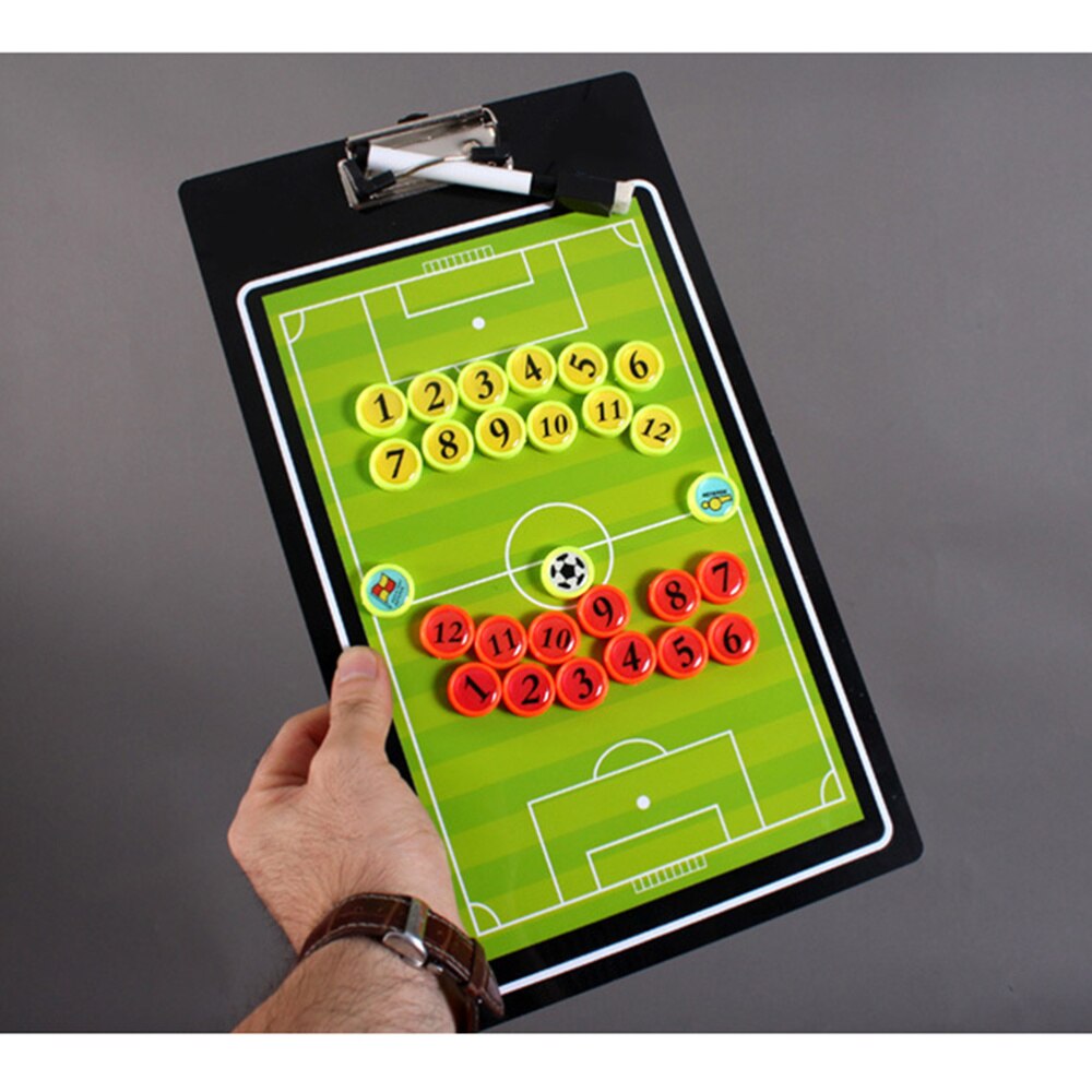 Magnetic Football Coaching Board Clip Board with Magnetic Number Chess Pieces