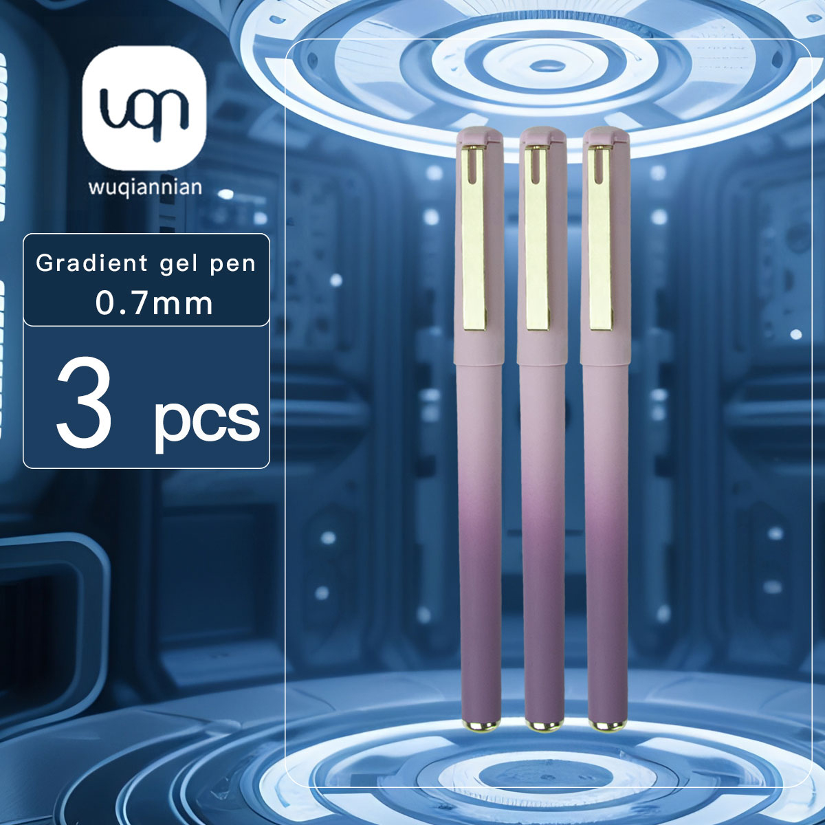 3/6pcs Purple Ink Gel Pens,, 0.7mm,for Writing, Large Capacity Refill, Office Supplies Back To Sochool: Light Yellow