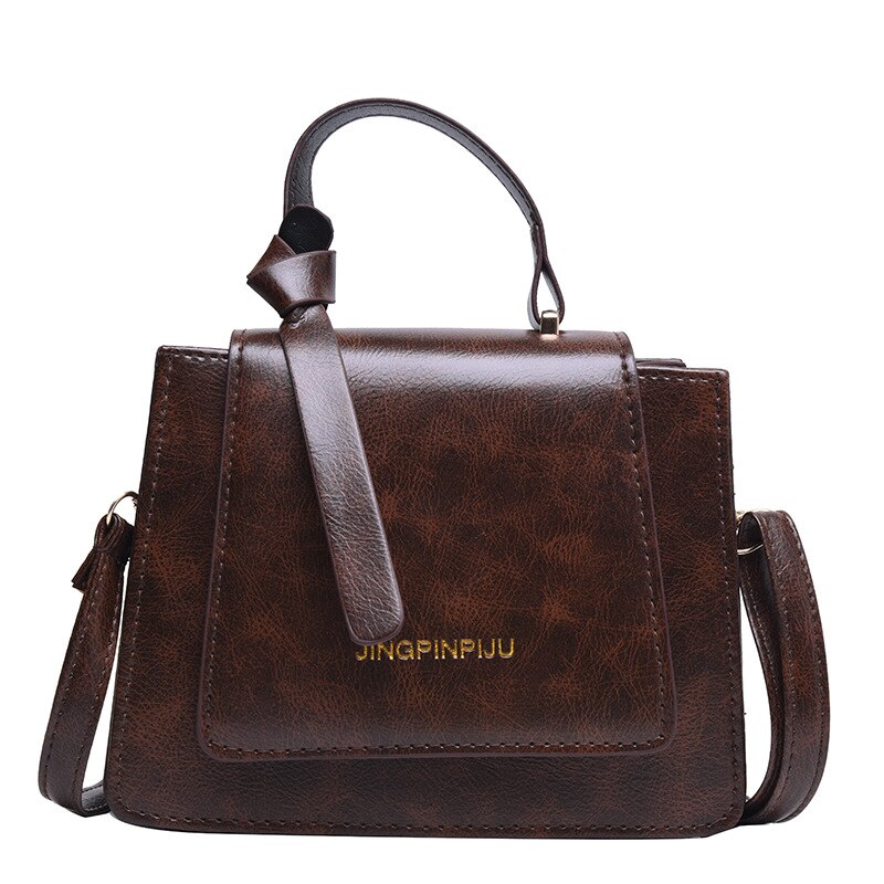 QANSH borsa retrò Chic di alta qualità da donna 2022 nuovo stile moda Texture spalla selvaggia Messenger borse quadrate piccole: coffee