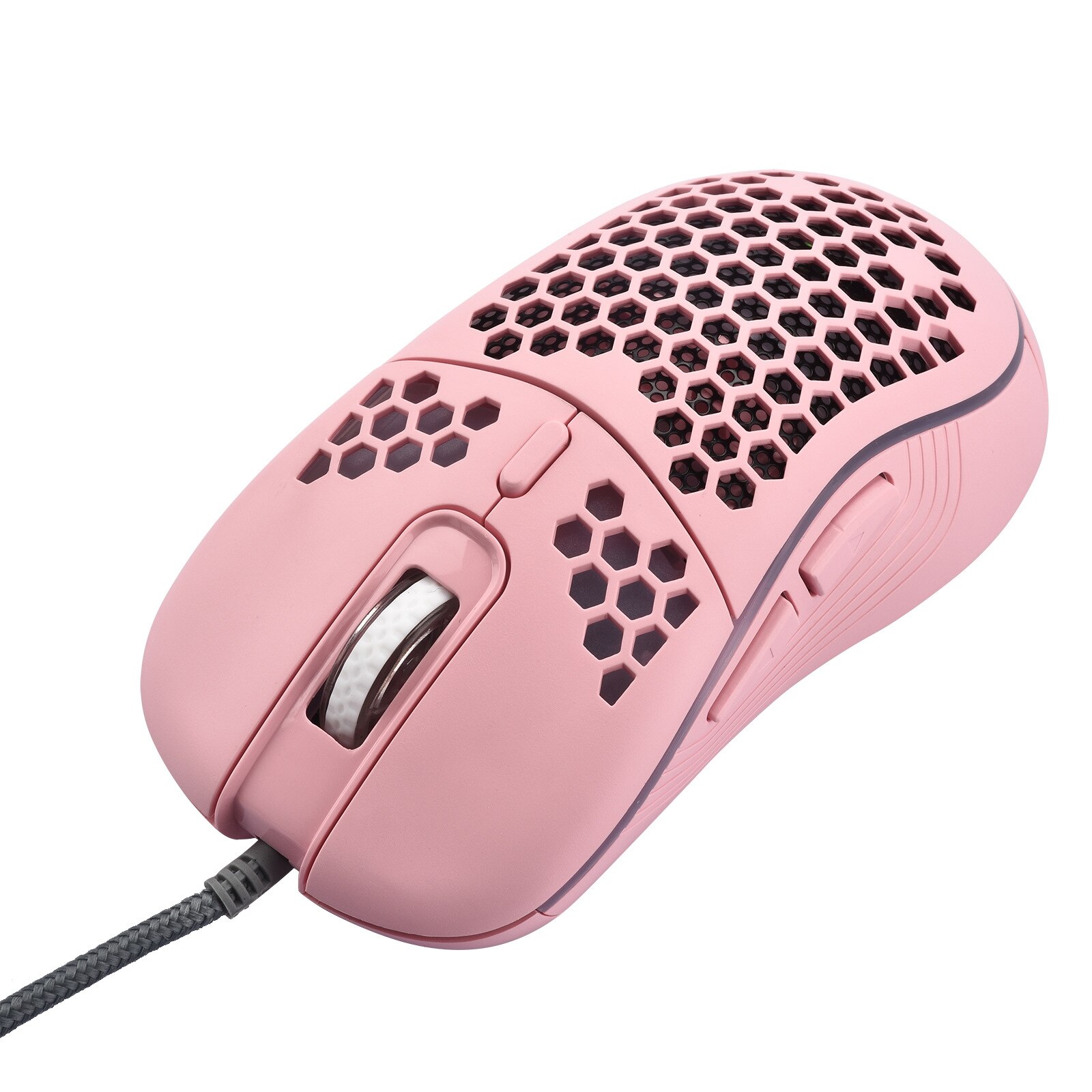 RedThunder D110 Wired Gaming Mouse, RGB Backlight, Lightweight 7200 DPI Honeycomb Optical Mouse for PC MAC PS5 Xbox Gamer: Pink