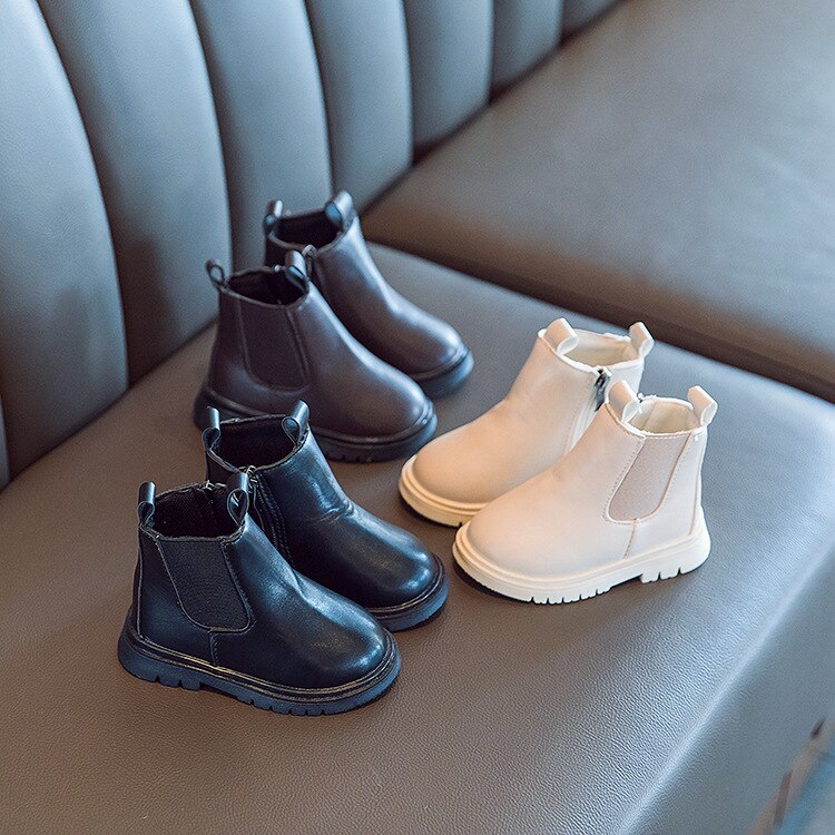 Kids Shoes for Girl Winter Boots Female Children&#39;s Shoes Short Toddler Girl Boots Autumn Full Leather Waterproof Non-slip