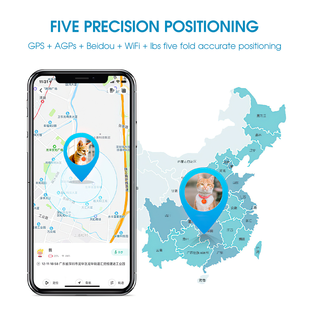 Smart GPS Locator Anti-lost Device Mini AGPS Wifi LBS Tracker IP67 Waterproof Real-time Tracking For Kids Car Wallet Bag Key Pet