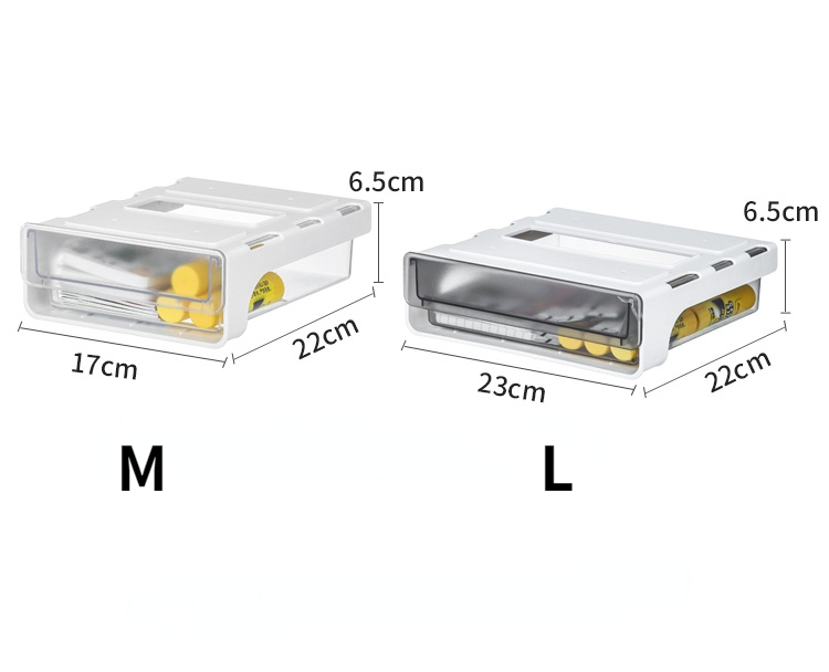 Under-desk Drawer Storage Box Desk Bottom Hidden Office Stationery Storage Organizer