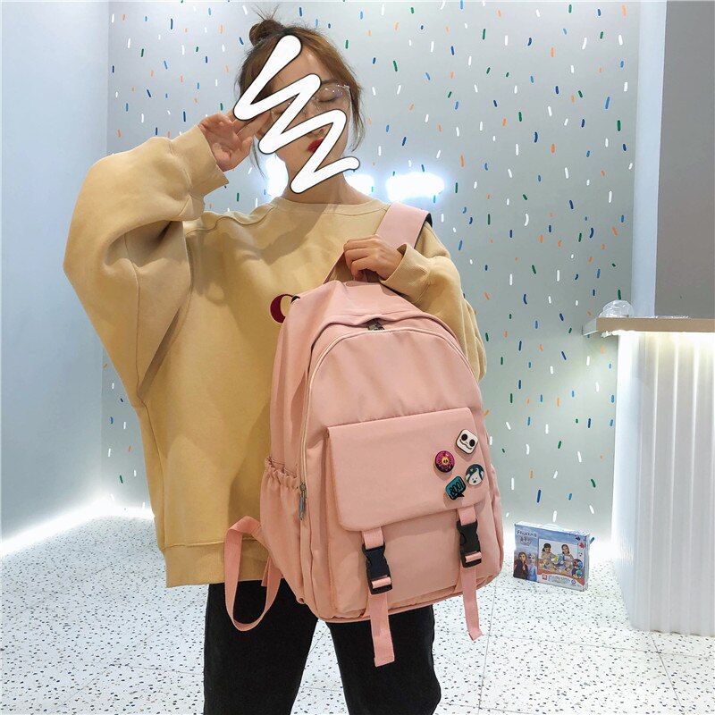 Saco de escola feminino coreano-estilo mochila do estudante do ensino médio grande capacidade ombro feminino 2020 novo estilo versátil em