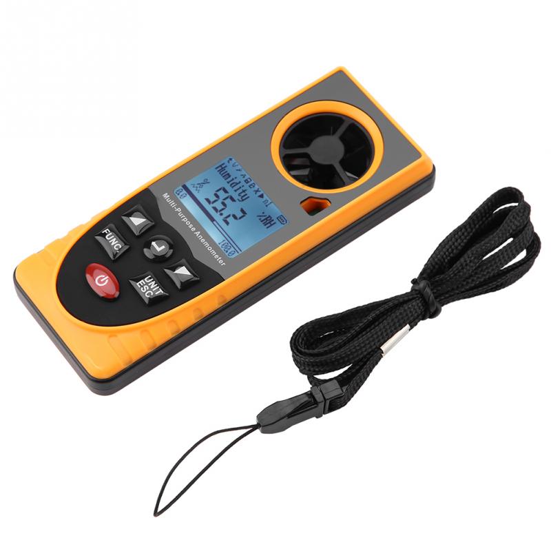 GM8910 Multifunctionele Lcd-scherm Digitale Anemometer Air Wind Schaal Meter Wind Meetinstrument Digitale Anemometer