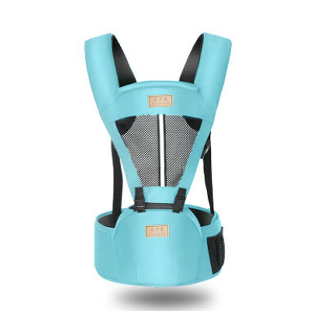 Känguru Kleinkind Schlinge wickeln Tragbare Kleinkind Hipseat Weiche Atmungsaktive Einstellbare Hüfte Sitz 0-36 Monate: Himmel Blau