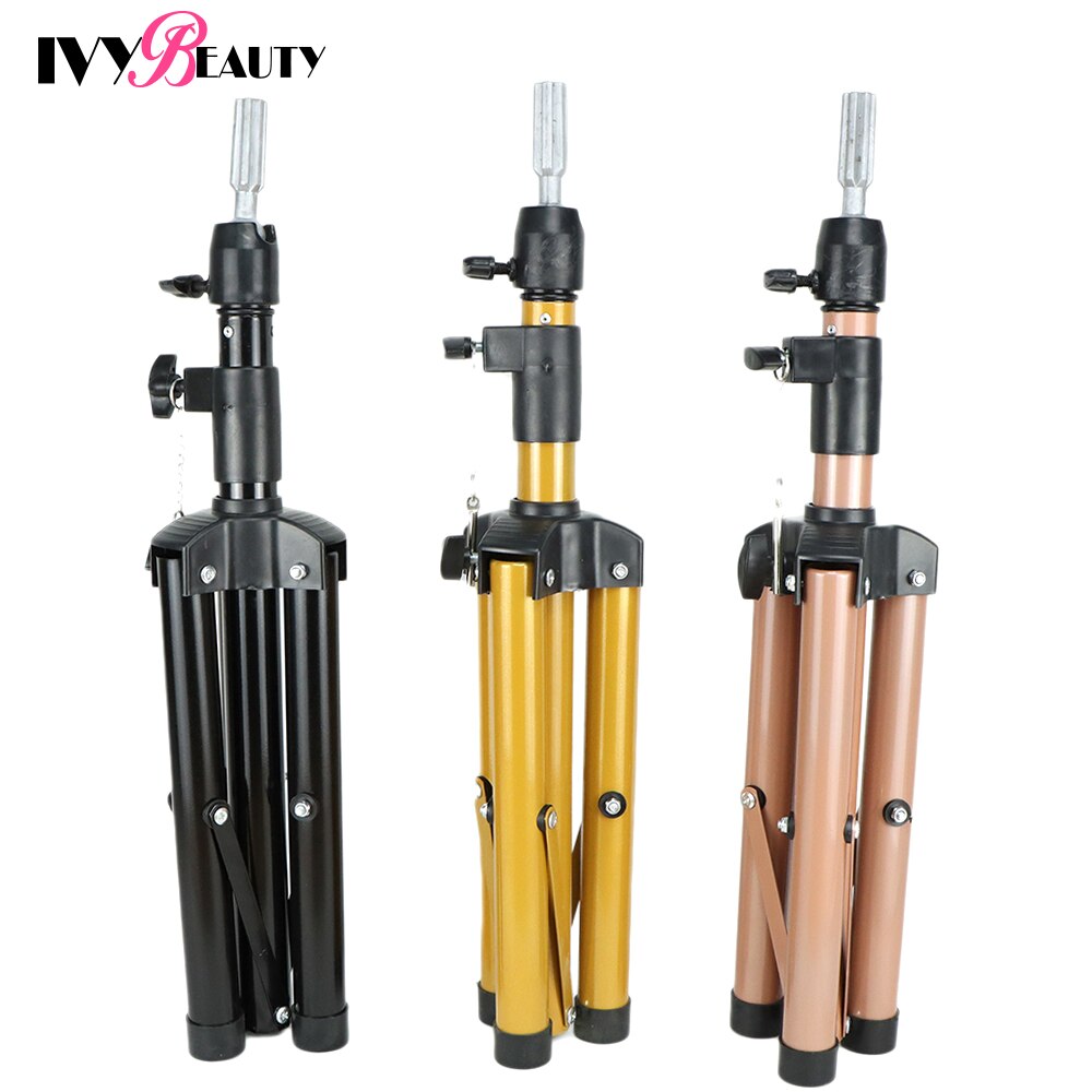 130cm Wig Stand Tripod Hairdressing Training Mannequin Head Tripod Holder For Hairdressers Salon Display Styling Tripod For Wigs