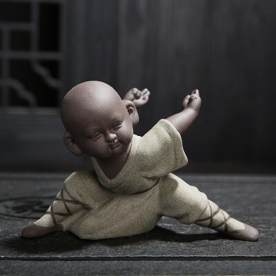 Escultura de pequeño Monje, estatua de cerámica para decoración del hogar, artesanía, juego de té de estilo chino, escultura de Buda, Idea de: New 1
