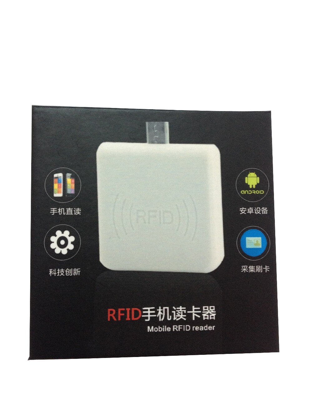 Mini lector de RFID para teléfono móvil Android, dispositivo de lectura de 125Khz, EM4100, USB, OTG