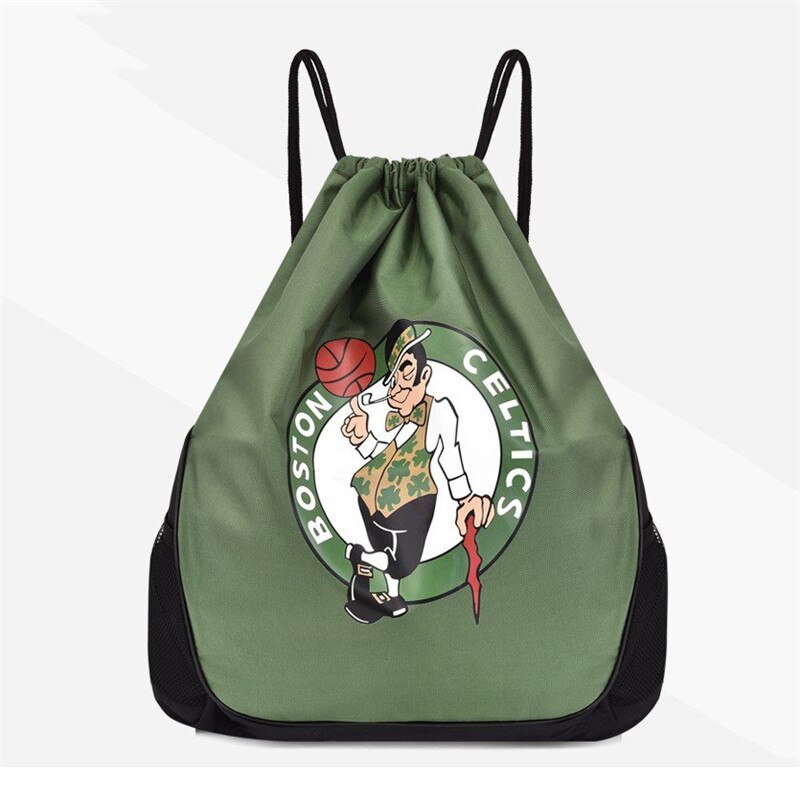 Drawstring Bags Man Women Polyester String Drawstring Bag Promotional Sports Printed Backpack School Sport Basketball Bag: 1101-1-5