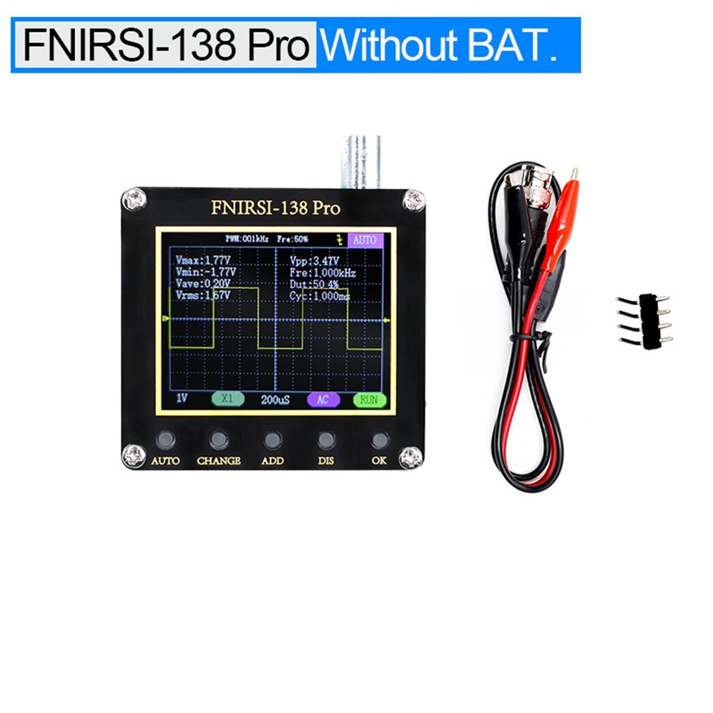138pro Oscilloscope 2.4 Inch Digital Oscilloscope One Button Auto Adjust PWM Square Waves Output Singles Normal Trigger