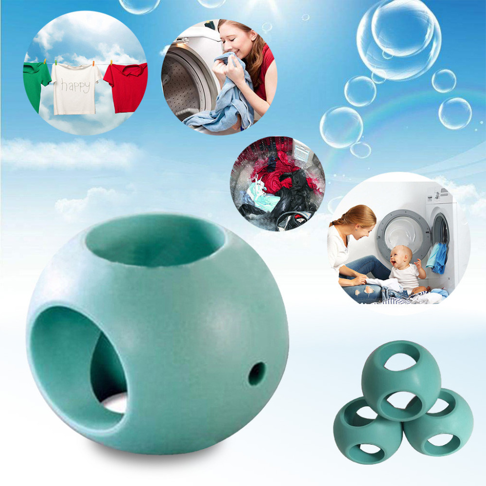 Boule à linge magnétique en caoutchouc dur et vert propre Anti calcaire, accessoires de lavage pour Machine