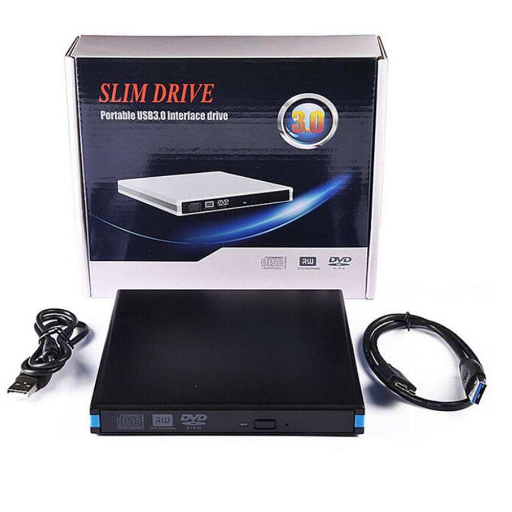 Lecteur optique Compact et mince USB 3.0 pour ordinateur portable, lecteur de DVD, RW, graveur de CD, enregistreur, lecteur de charge