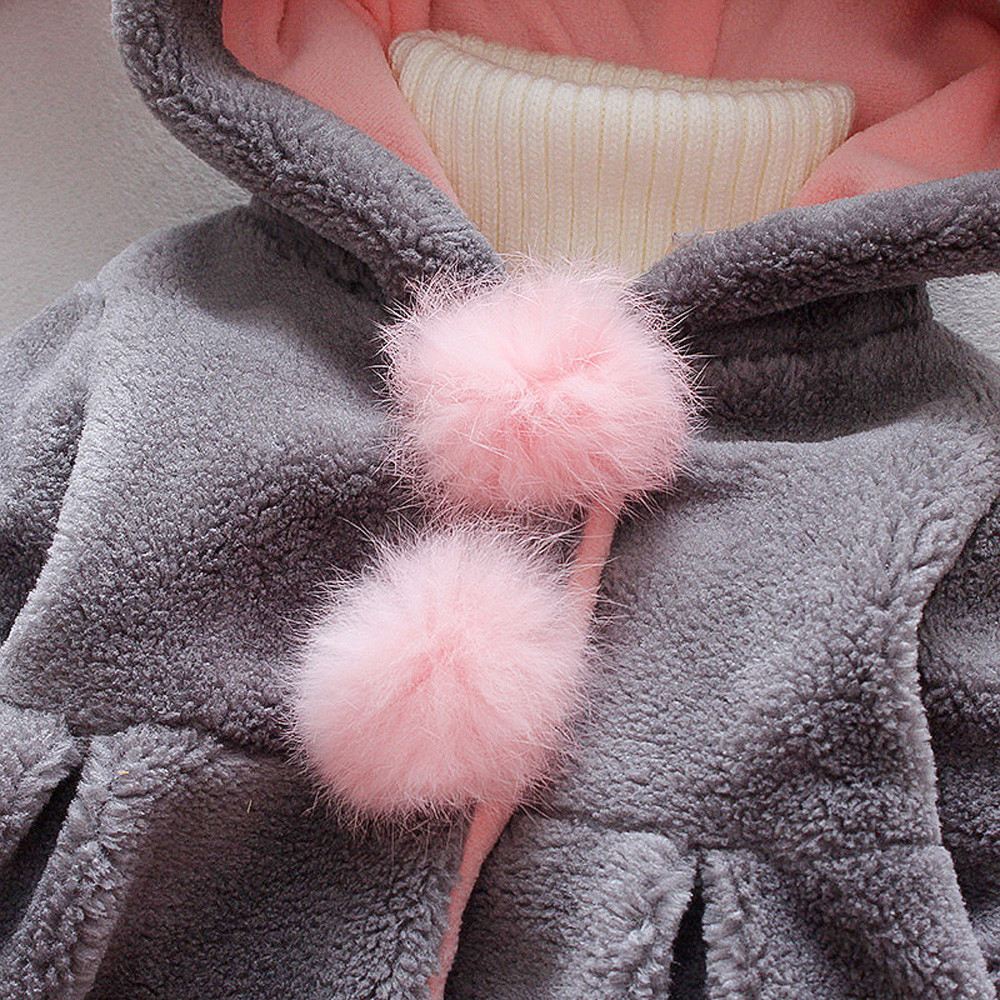 Baby Girls Coat Winter Spring Princess Coat Hooded Jacket Coat Girl Cotton Warm Coat Outerwear for girl IInfants clothing