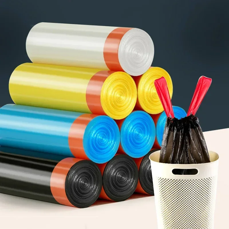 Bolsa de basura gruesa desechable, tipo chaleco, bolsa de almacenamiento de cubo de basura, Bolsa de plástico para cocina del hogar, 1 rollo, Pañalera Sac Pour sofás