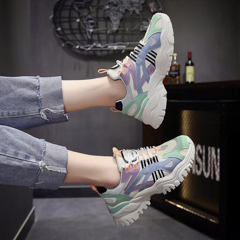 Chaussures pour femmes, chaussures de sport pour femmes, chaussures d'automne fluorescentes pour femmes, chaussures décontractées, chaussures de course pour femmes, chaussures décontractées  x633