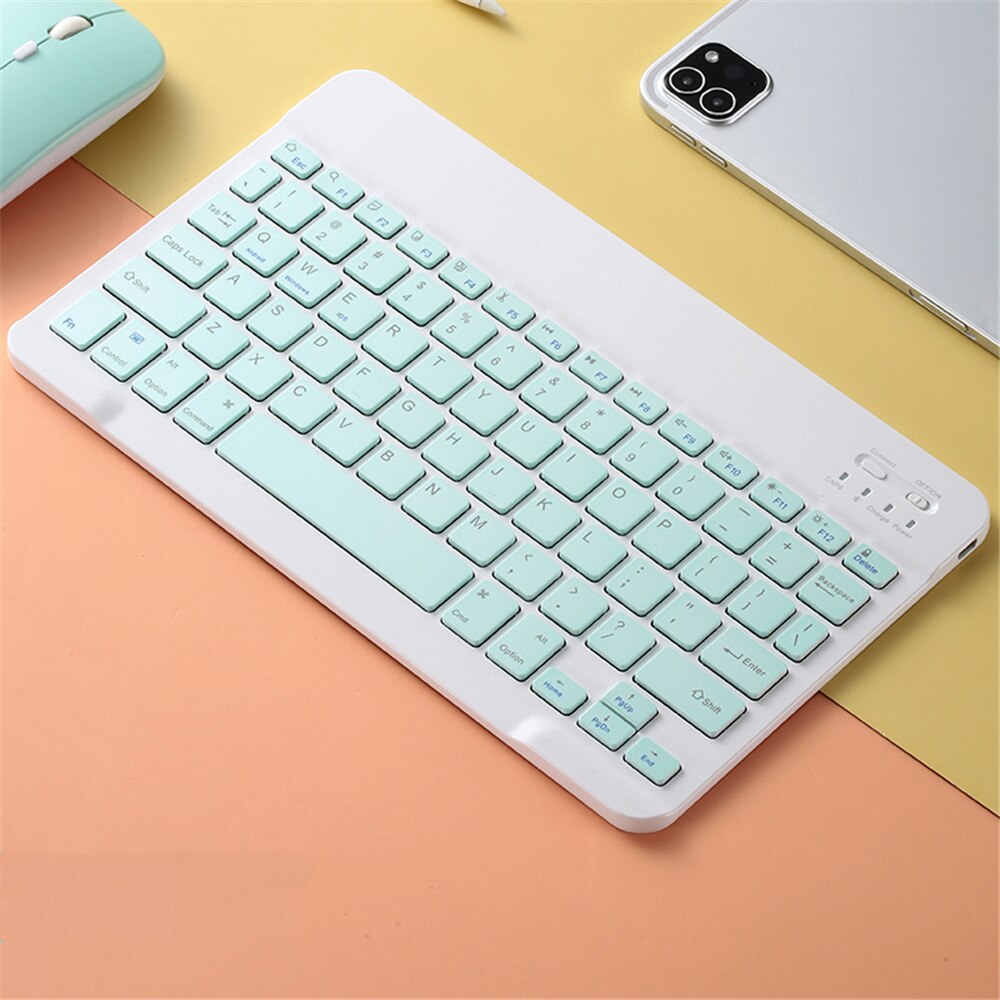 Bluetooth näppäimistö ipad pro 11 12.9 air 3 pro 10.5 air 2 9.7 ipad 10.2 7th sukupolvi hiirellä samsung android tabletille: Vihreä