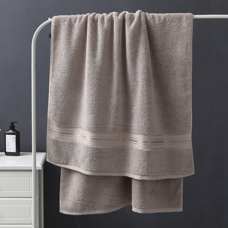 Toallas absorbentes de lujo súper grandes, de secado rápido, edredón de algodón suave, Toalla de baño para Hotel, decoración del hogar: brown