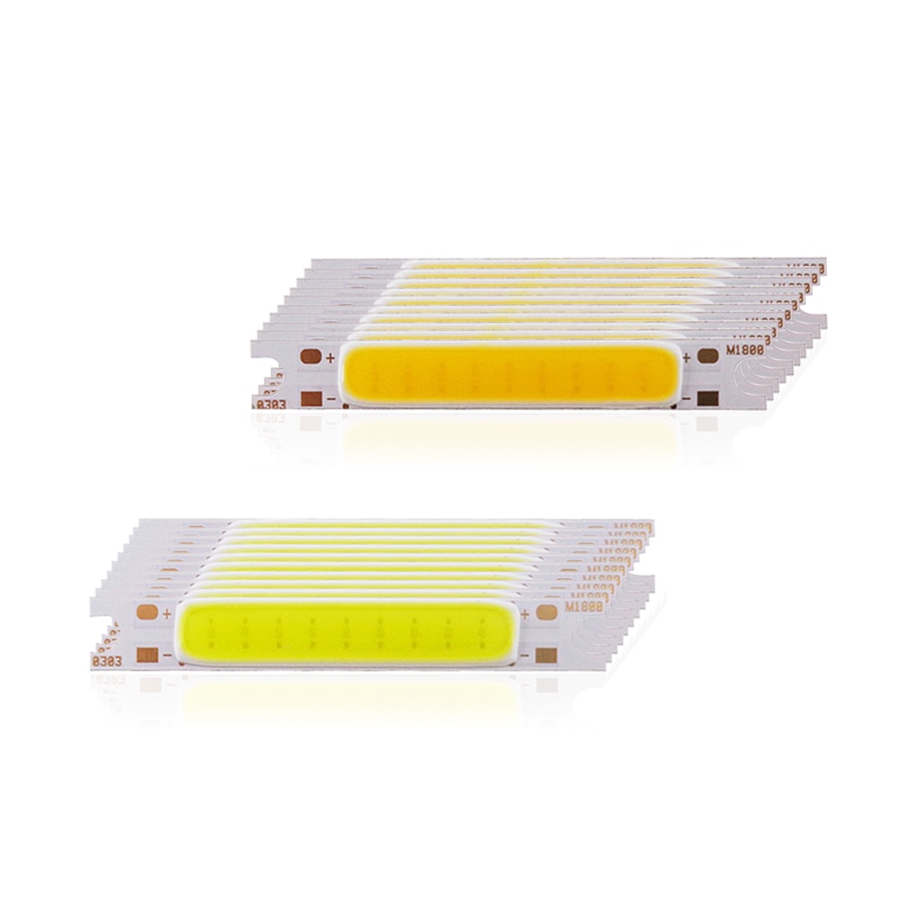 20pcs LED Chips 9-11V COB Lamp 48*7mm Bar Strip Lichtbron Koud Wit warm Wit voor DIY Auto Lamp Koplamp 3W Chip Led JQ