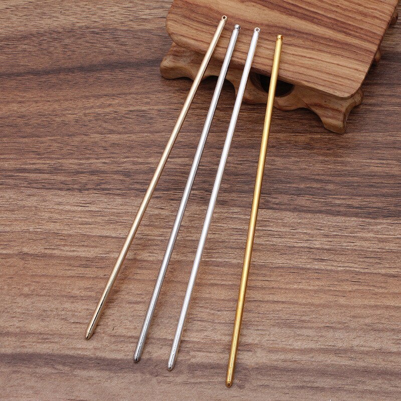 50 st 125mm*3mm vintage metall hårpinne basinställning 4 färger pläterade hårnålar diy tillbehör för smycken
