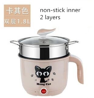 220V Mini Electric Pot Portable Multi Cooker Stainless Steel / Non-stick Inner Available Household Electric Rice Cooker: 4