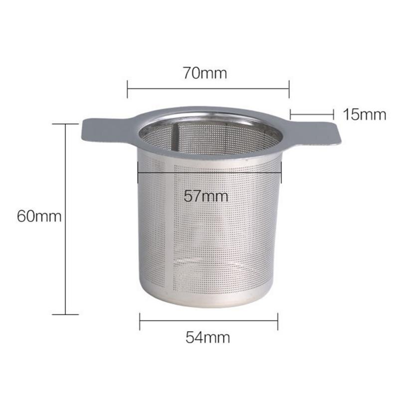 Teinfuser te sil løst krydderfilter te lekkasje mesh rustfritt stål te filter med deksel drinkware kjøkkenutstyr