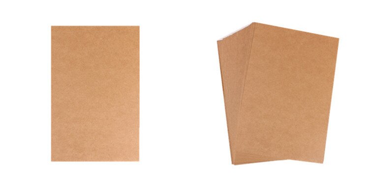 10PCS Blank kraft Postcard Hand Tekening DIY Graffiti Achteraf Voor Product Afmetingen 100X150mm: Bruin