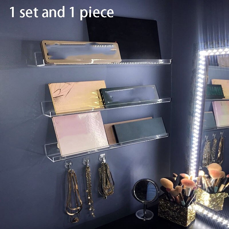 Acryl Kruidenrek Muur Mount Organizer, Nagellak Opbergrek, Wall Mounted Display Planken Clear Magazijnstellingen