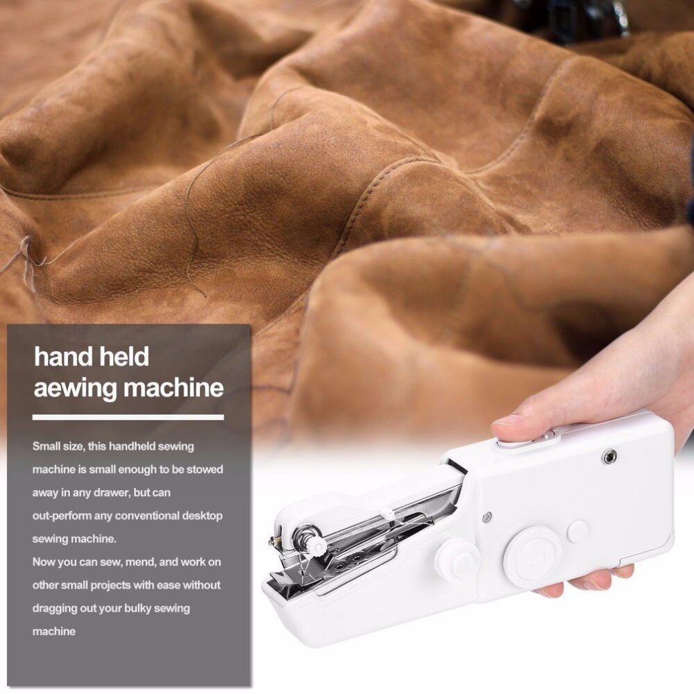 Mini Portable Electric Handheld Sewing Machine Battery Powered Easy Stitch Clothes Sewing Tool For Travel Home Use